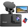 Zhiroad Dash Cam Auto,1080P FHD Dash Cam con Schermo IPS da 3, Grandangolo 176°, Telecamera per Auto con Scheda SD 32G, Visione Notturna,Registrazione in Loop,Modalità Parcheggio,Sensore G,WDR