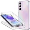 ZYIMOU Cover per Samsung Galaxy A55 5G, Custodia 360 Gradi Protezione Trasparente Ultra Sottile in Silicone Bumper Protezione Premium Bifacciale Resistente Case