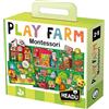 Headu Baby Play Farm Montessori, Versione spagnola, Gioco educativo per bambini per ragazzi e ragazze dai 2 ai 5 anni