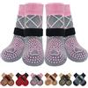 BEAUTYZOO Calzini per cani per evitare di leccare le zampe per pavimenti in legno duro, antiscivolo, scarpe per cani per pavimenti caldi/freddi, stivali antiscivolo e protezioni per zampe con