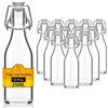 Flaschen-Fuchs Set di 12 Bottiglie in Vetro da 250ml con Chiusura Ermetica - Bottiglia per Olio, Vino, Liquori, Acqua, Birra, Succhi di Frutta, Conserve e Latte - Bottigliette di Vetro piccole