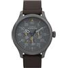 Timex Orologio da uomo Expedition Field da 43 mm, cinturino marrone, quadrante nero, cassa grigio canna di fucile TW4B30900