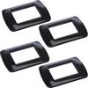 Bticino Placca Living Light International Bticino 3 Posti Tecnopolimero L4803 per Interruttori Prese e Pulsanti (4, Acciaio Scuro L4803PA)