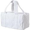 Filet - Borsa per cambio neonati, borsa da viaggi e maternità, borsa per pannolini per neonati di grandi dimensioni, realizzata in cotone trapuntato, made in Italy, Bianco