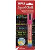 Apli - Liquid Chalk, Pennarelli a gesso liquido, cancellabili, punta rotonda da 5,5 mm, colore rosa (fucsia), 1 pezzo