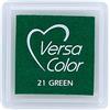 Tsukineko Versasmall Versacolor timbro piccolo cubo 25 × 25 mm pigmento verde