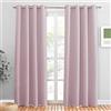 PONY DANCE Tenda per Bambini Cameretta - Tende Termiche Isolanti per Interni Tende Oscuranti con Anelli Tende Moderne per Soggiorno 2 Pezzi L 140 x A 220 cm, Rosa Chiaro