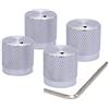 Taiss/ 4pcs colore argento alluminio Rotary controllo elettronico potenziometro manopola per 6 mm diametro albero, manopola interruttore, 17 millimetri dia. x 17 mm di altezza ...