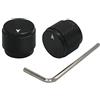 mxuteuk 2 pezzi nero lega di alluminio potenziometro manopola di controllo volume audio chitarra elettrica basso tipo a vite 15x13mm (diametro * altezza) KNOB-15 * 13