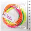 Inca Confezione da 12 bracciali di gomma dai colori fluo accesi, accessori per feste in stile anni '80 e per costumi in maschera