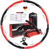 CORADOMA® Hula Hoop Hullahub - Pneumatico per adulti, 1,2 kg, per il fitness, per principianti e avanzati, con custodia, piano di allenamento e metro a nastro