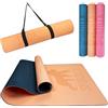 Sporzilla® Premium XL - Tappetino da yoga, extra largo, 80 cm, spessore 8 mm, antiscivolo e privo di sostanze nocive, con linee ausiliarie