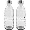 SodaBär Bottiglia in vetro (confezione doppia) per gasatore (SodaStream*, Aarke*, eccetera), 0,7 l con TWIN SECURE
