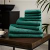 Catherine Lansfield Set di asciugamani in cotone ad asciugatura rapida, 8 pezzi, verde foresta