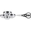 WMF 0645709990 Set 4 Ciotole da Cucina in Acciaio Inox 18/10 Cromargan & 18.7920.6100 Forbice Universale, Nero