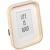 walther design Urban Nature SK015H - Cornice portafoto in legno naturale con passpartout in legno, 10 x 15 cm