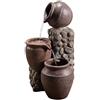 Peaktop Teamson Home Grande Fontana d'Acqua da Giardino, Cascata da Esterno a 3 Livelli con Pompa