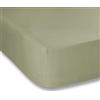 Bianca Plain Dyed Cotton Percale Military Green 200TC Fitted sheet 90 x 200 cm