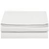 Elegant Comfort Luxury Flat Sheet Wrinkle-Free King Size, Microfibra, Bianco