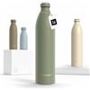 LARS NYSØM Borraccia Termica 1500ml in Acciaio Inox | Bottiglia isolata 1.5 litro | Bottiglia d'Acqua a Tenuta stagna per Sport, Bicicletta, Cane, Bambino, (Sage Green, XL 1500ml)
