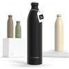 LARS NYSØM Borraccia Termica 1500ml in Acciaio Inox | Bottiglia isolata 1.5 litro | Bottiglia d'Acqua a Tenuta stagna per Sport, Bicicletta, Cane, Bambino, (Carbon Black, XL 1500ml)