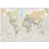 Maps International - Mappa del mondo di grandi dimensioni - Poster con mappa del mondo stile classico - Laminato - 118,9 cm (larghezza) x 84,1 cm (altezza)