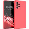 kwmobile Cover per Samsung Galaxy A53 5G Custodia - Back Case per Smartphone in Silicone TPU - Protezione Gommata - corallo fluorescente