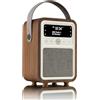 VQ Monty Radio DAB Plus/DAB con Cassa Bluetooth, FM e Radio Sveglia Funzione - Alimentata da Rete e Batteria Radio Portatile Vintage con Antenna, Presa Cuffie e Porta USB - Noce