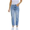 Generic Jeans da donna con glitter e jeans elasticizzati a vita alta, con gamba dritta e pantaloni denim sfilacciati Tumblr Abbigliamento 152, Celeste., XL