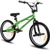 ROCKSHARK Hiland BMX Freestyle 20 Pollici per Bambino e Bambina con Sistema Rotore 360°, Bicicletta BMX con 4 Pioli in Acciaio e Ruota Libera, Verde