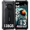 Blackview BV6200 Pro (8 GB + 128 GB), telefono cellulare da esterno senza contratto, Android 13, smartphone con batteria da 13.000 mAh, Helio P35 2.3 Ghz Octa Core, 13 MP+8 MP 6.56 HD+