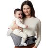 momcozy Marsupio per Bambini Momcozy - Cintura Regolabile con Protettore Ventrale 3D Originale, Marsupio Ergonomico con Varie Tasche per Neonati e Bambini fino a 45lbs (Grigio, Medio)