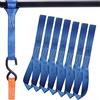 JAKAGO 8 PZ Cinghie di Fissaggio a Occhiello Morbido, Cinghie ad Occhiello in Nylon Tessuto Resistente per Ancoraggio, Capacità di Carico 680,4 kg, Ideali per Auto Moto Campeggio Arrampicata Accessori