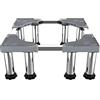 Generic Base per lavatrice regolabile Base per lavatrice Base regolabile multifunzionale per cestello per lavatrice Supporto per rialzo per lavatrice Lunghezza/larghezza regolabile 42-66 cm Asciugat