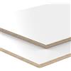 AUPROTEC 18mm Legno Compensato bianco Pannello Multistrato rivestito melamminico tagliato fino a 200cm: 10x40 cm