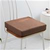 Judy1980 Cuscino per sedia in memory foam, rimovibile, spessore 5/8 cm, 40/45/50 cm, cuscino di lusso, antiscivolo, per sedie da pranzo, ufficio, cucina, 50 x 50 x 8 cm, caffè