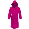 Irge Accappatoio Microfibra Cappuccio e Borsetta Unisex (Fuxia, S)