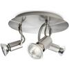 Philips Lighting Philips Cadet Lampada con Faretti Orientabili, 3 x 50 W, Nickel