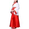 Xiedeai Cina Bambini Nazionale Stile Cinese Palcoscenico Teatro Opera Lirica Cosplay Spettacolo Tradizionale Folle Vestito Ragazze Manica Lunga Tuta Tang (Taglie più Piccole), Rosso 120cm