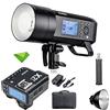 Godox AD400 Pro AD400Pro Flash da 400 W con grilletto Godox X2T-N GN72 TTL Monolight, lampeggiatore flash esterno HSS 1/8000, sistema 2.4G, flash stroboscopico all-in-one con riflettore Bowens Mount