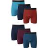 Hanes Boxer Briefs, Cool Dri Moisture-Wicking Underwear, Cotton No-Ride-up for Men, Multi-Packs Available Corti, Confezione da 6 - Tinti Assortiti, M (Pacco da 6) Uomo