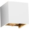 Klighten Lampada da esterno, 12W Applique da Parete con sensore di movimento per luci esterni/interni Lampada da parete con fascio regolabile IP65 Impermeabile 4000K,Bianca