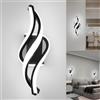 KUKAK Applique da Parete Interno,22W LED Luce Bianco Freddo 6000K 1800 Lumen Lampada da Parete,Moderno Design Curvo Lampade a Muro,Aplique Alluminio per Bagno Soggiorno Camera da Letto Scale Corridoio KUKAK