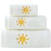 Loialpupy Set di 3 asciugamani per fitness, spiaggia, piscina, salone, matrimonio, hotel, spa. Asciugamani da bagno, set di asciugamani beige