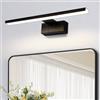 Homefire Lampada da Specchio LED per Bagno 6W Lampada da Specchio per Bagno | 30CM Nera Impermeabile IP44 Luce a Parete Moderna Bianco Neutro 4000K per cantina cucina