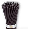 Danilovo - Candele in Cera d'Api, 50 Pezzi, Colore Nero, Candele Decorative per Preghiera, per Rituali, Decorazione o Candele di Compleanno, 16 cm x 0,5 cm