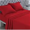 VISION - Lenzuolo piano - 100% cotone - Colore: Rosso - 270 x 300 cm - Letto matrimoniale - Fibre naturali - Tessitura fitta - Tessuto morbido e traspirante - Certificato Oeko-Tex