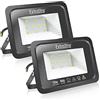 EXTRASTAR Faretti a LED per esterni Potenti luci a LED per esterni IP65, giardino, patio, parco, garage,2 Pezzi (3000K, 10W)