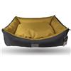 Ligo Oliver - Cuccia per cani di grande taglia idrorepellente sfoderabile resistente ai graffi. Cuscino materasso per cani in nylon. REALIZZATA A MANO IN ITALIA (S:60x50 cm, ANTRACITE/SENAPE)