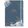 Häfft paper&you® Diario a puntini A5 con Banda elastica Tempo di crescere - Blu 156 pagine, taccuino a punti, agenda - Sostenibile & rispettoso con il clima